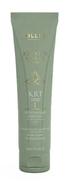 OLLIN KRT Очищающий шампунь с кератином 100мл
