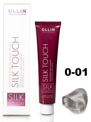 OLLIN SILK TOUCH  0/01 корректор серебряный 60мл Безаммиачный стойкий краситель для волос